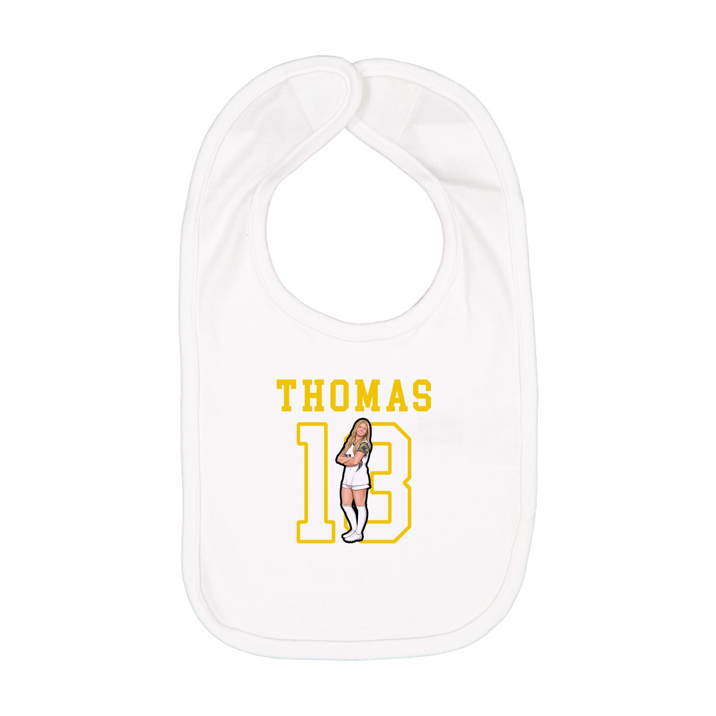 Infant Bib — Shirsey in White