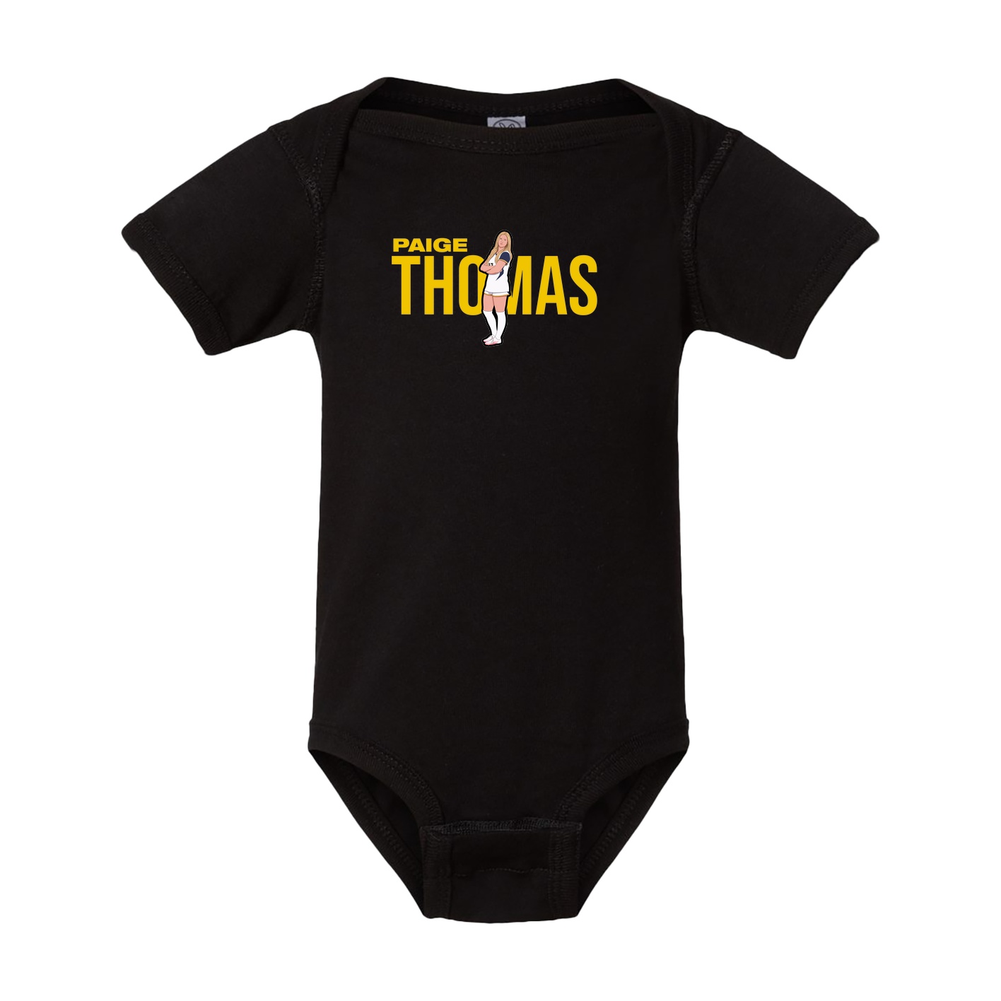 Baby Onesie — Player Name in Black