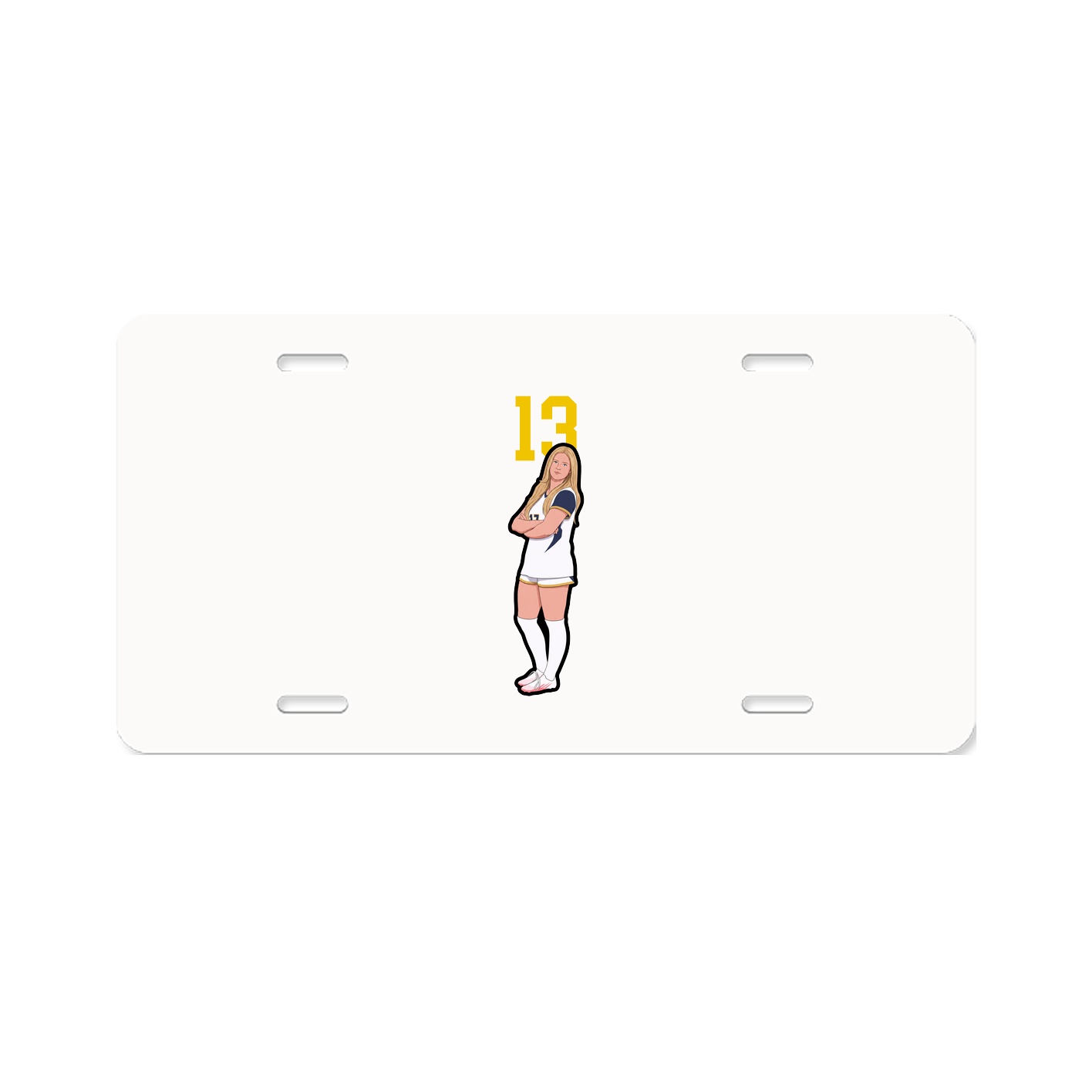 License Plate — Number Top in Classic