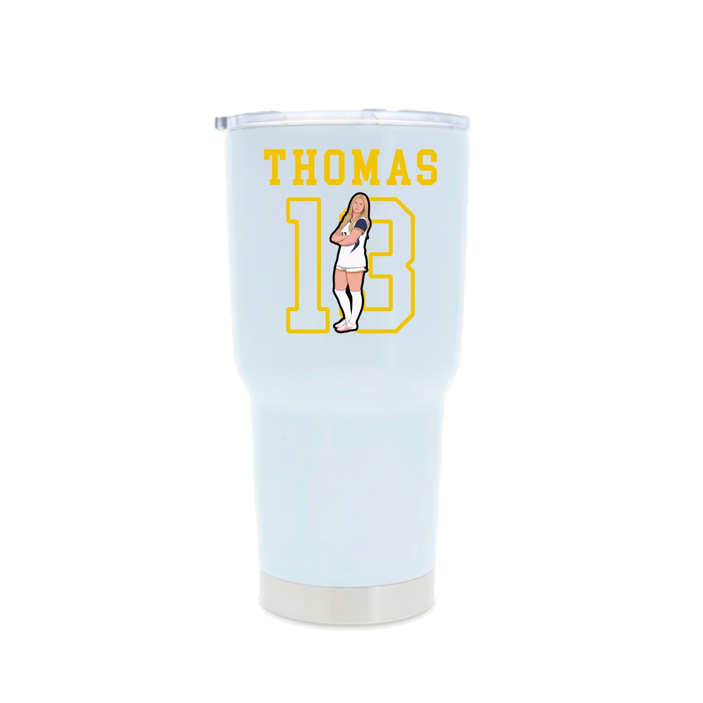 30oz Stainless Steel Tumbler — Shirsey in White