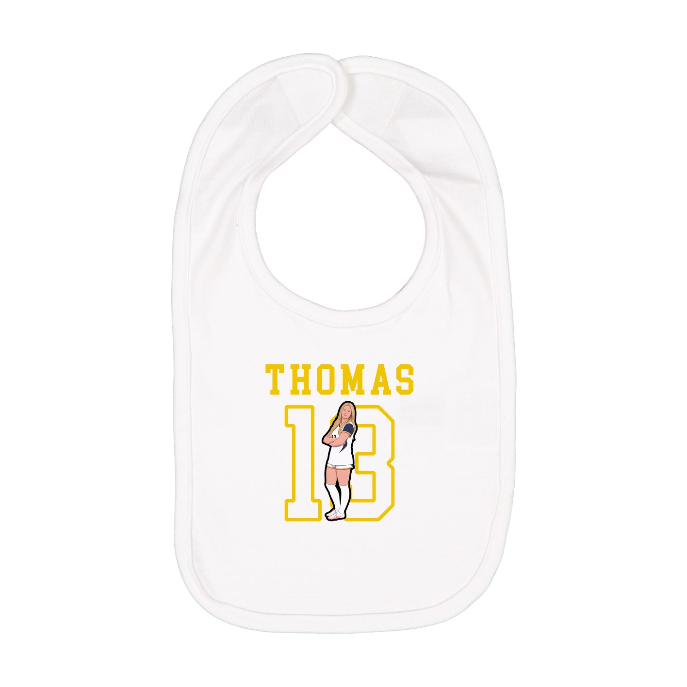 Infant Bib — Shirsey in White