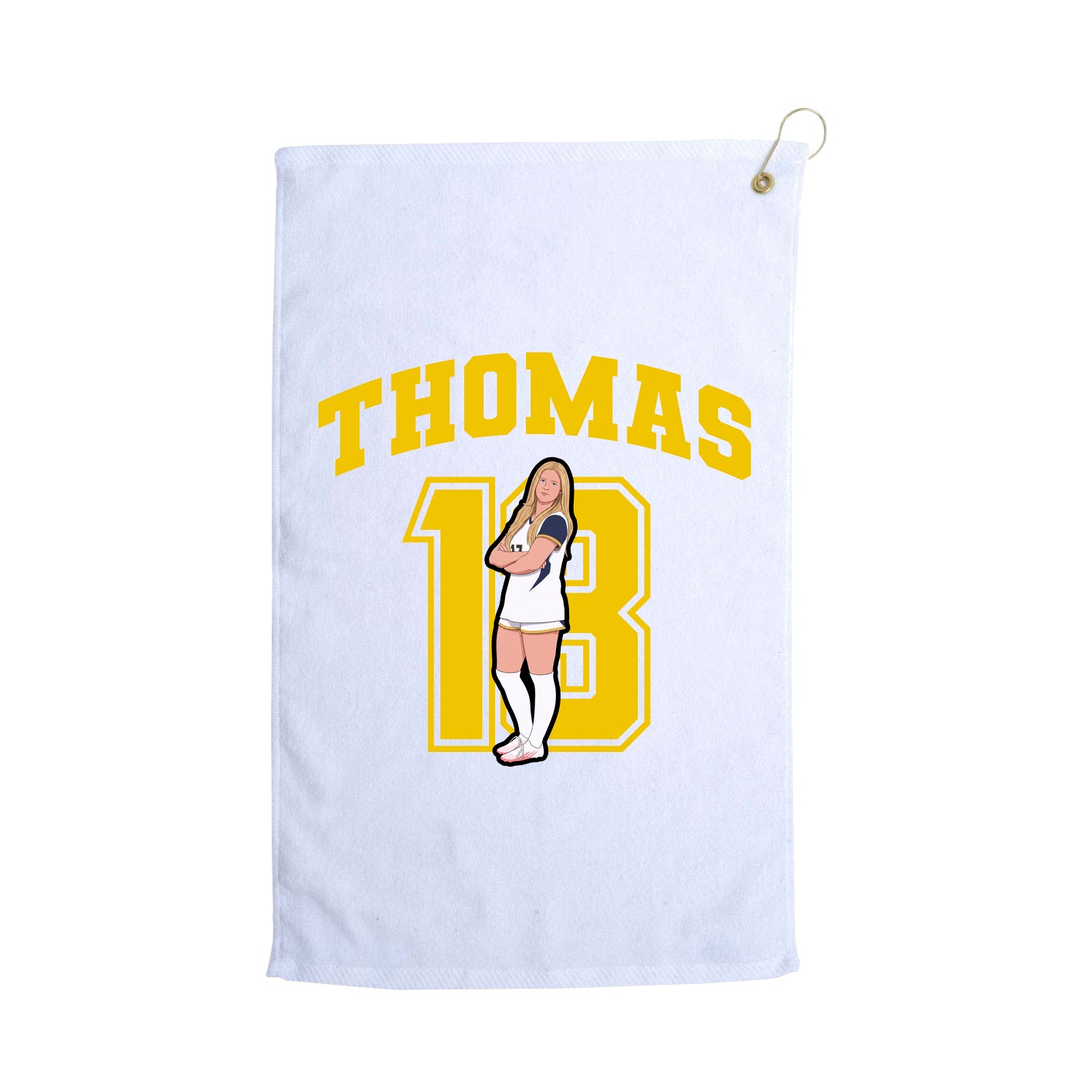 Golf Towel — Number in White