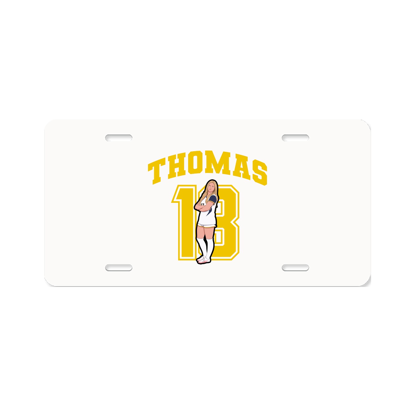License Plate — Number in Classic
