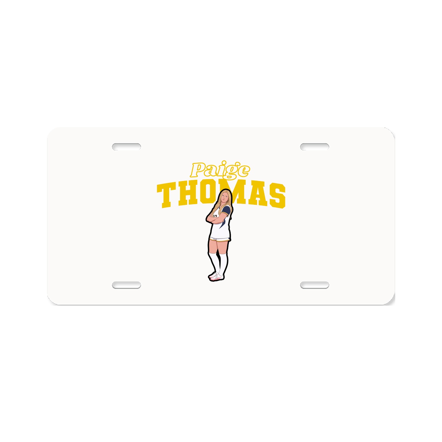 License Plate — Name Arch in Classic