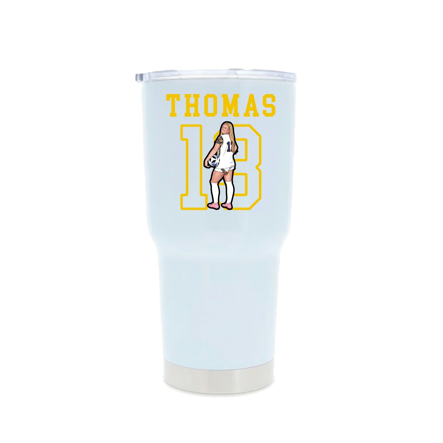 30oz Stainless Steel Tumbler — Shirsey in White