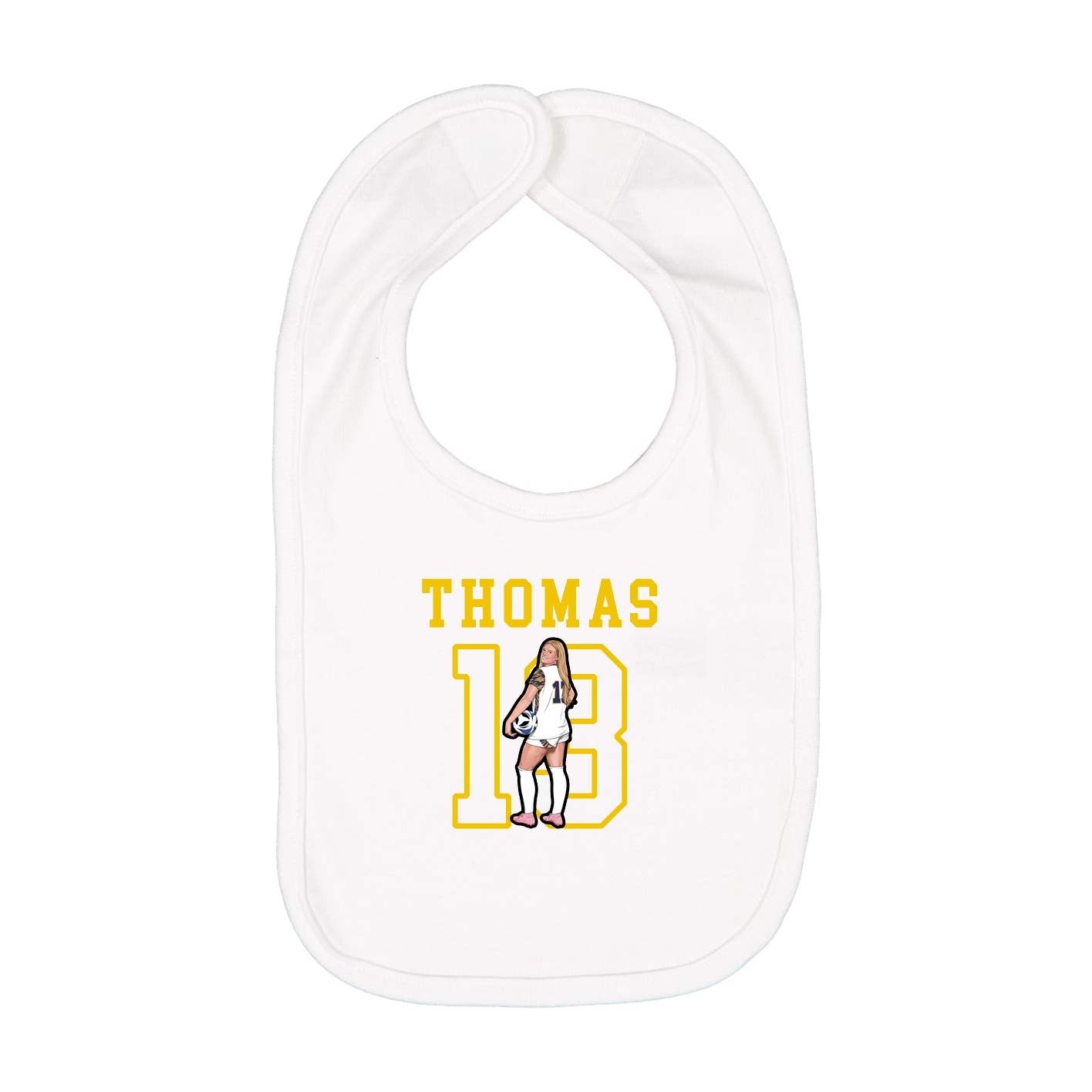 Infant Bib — Shirsey in White