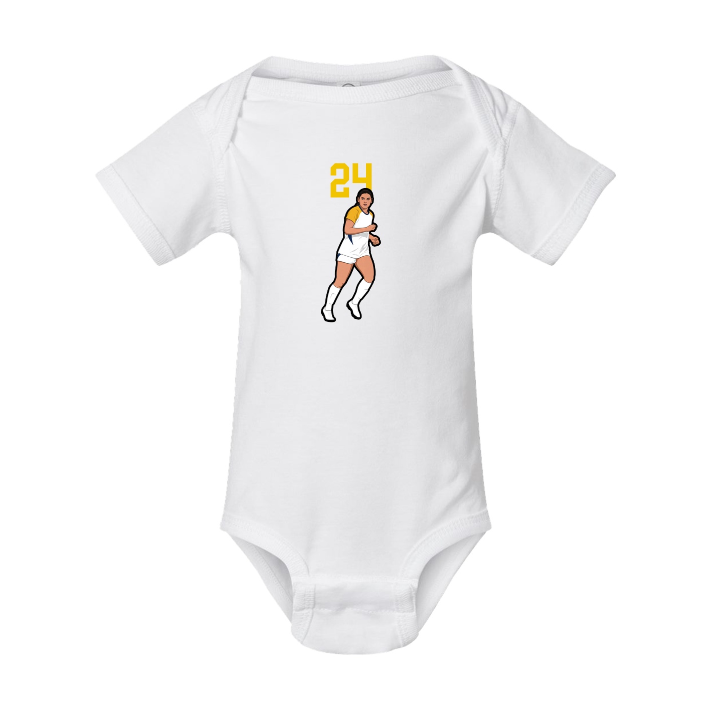 Baby Onesie — Number Top in White