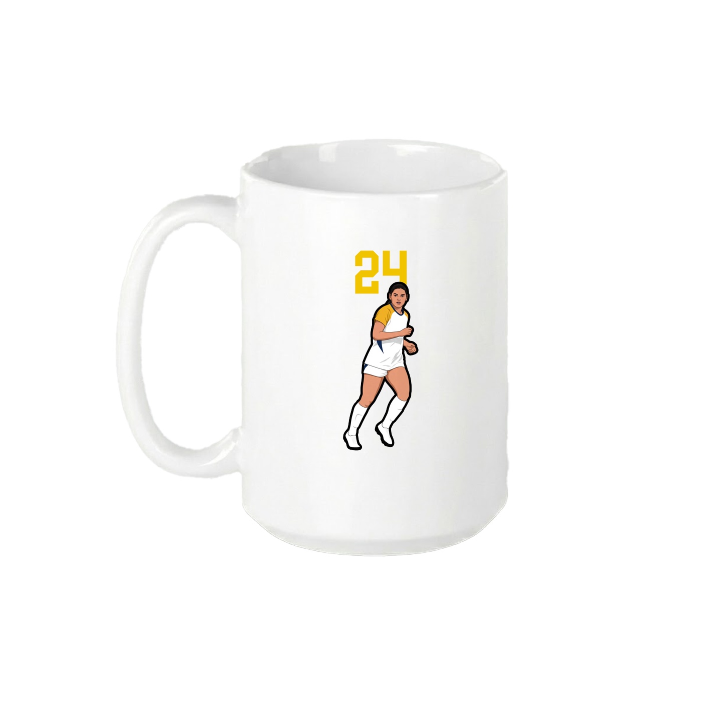 15oz Coffee Mug — Number Top in White