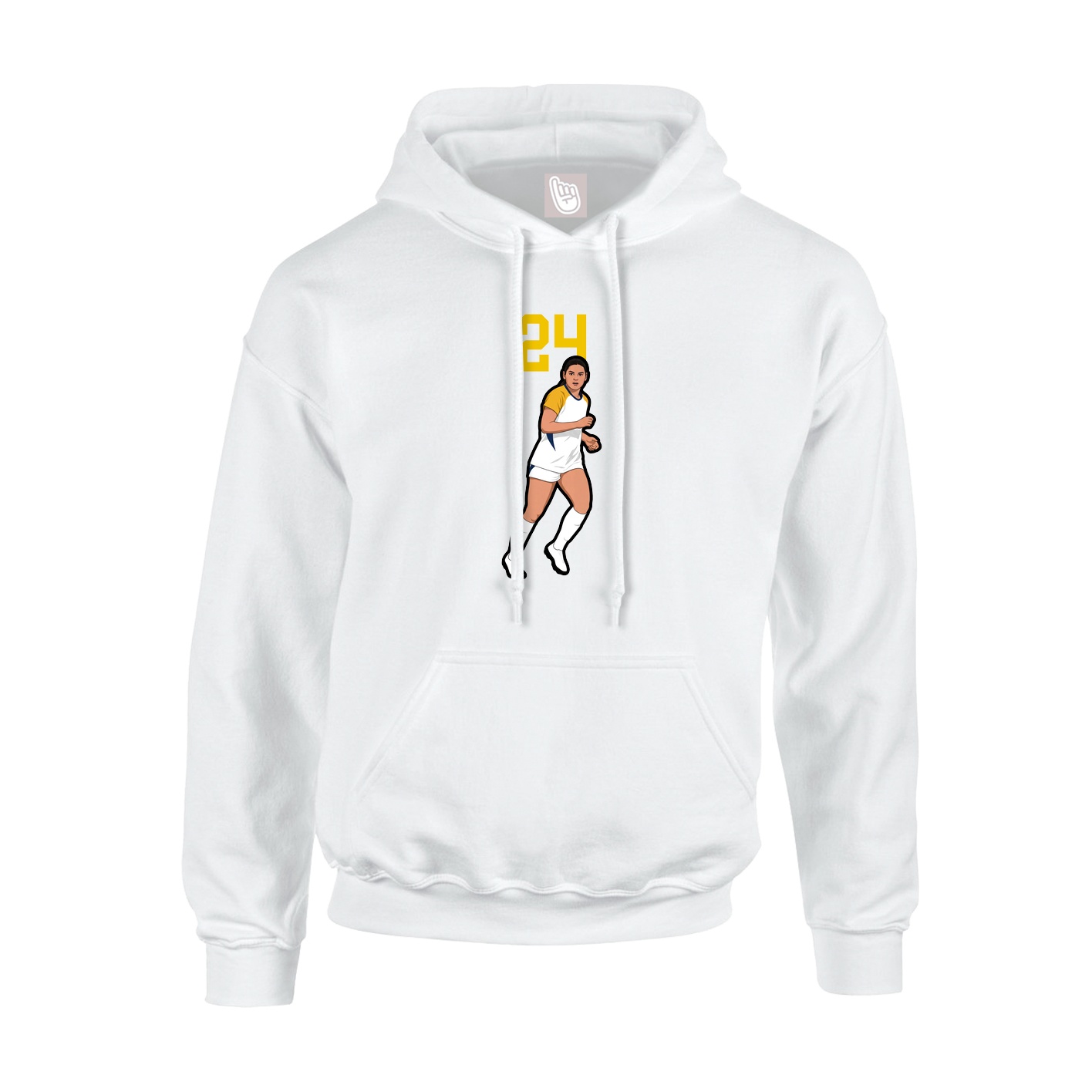 Hoodie — Number Top in White