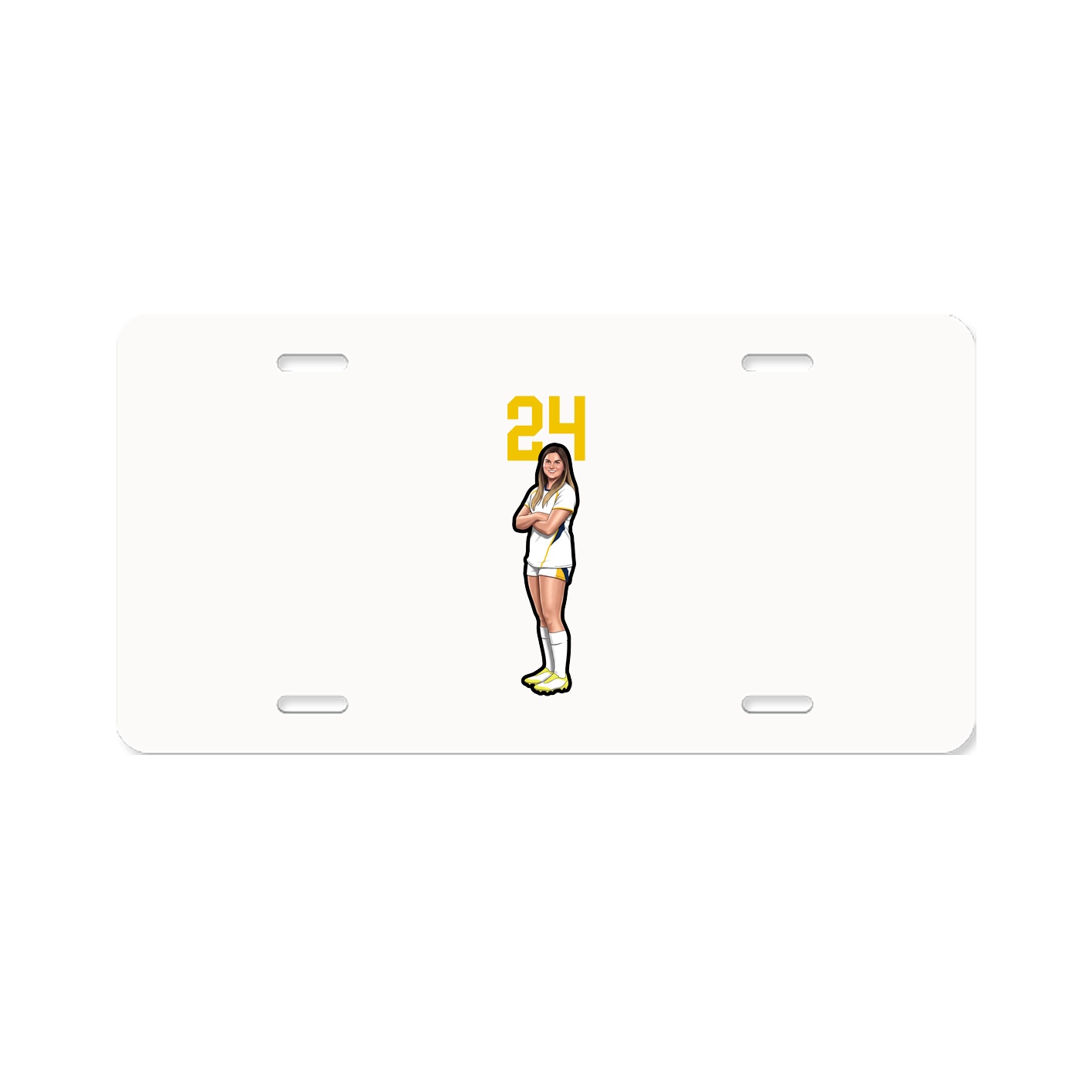License Plate — Number Top in Classic