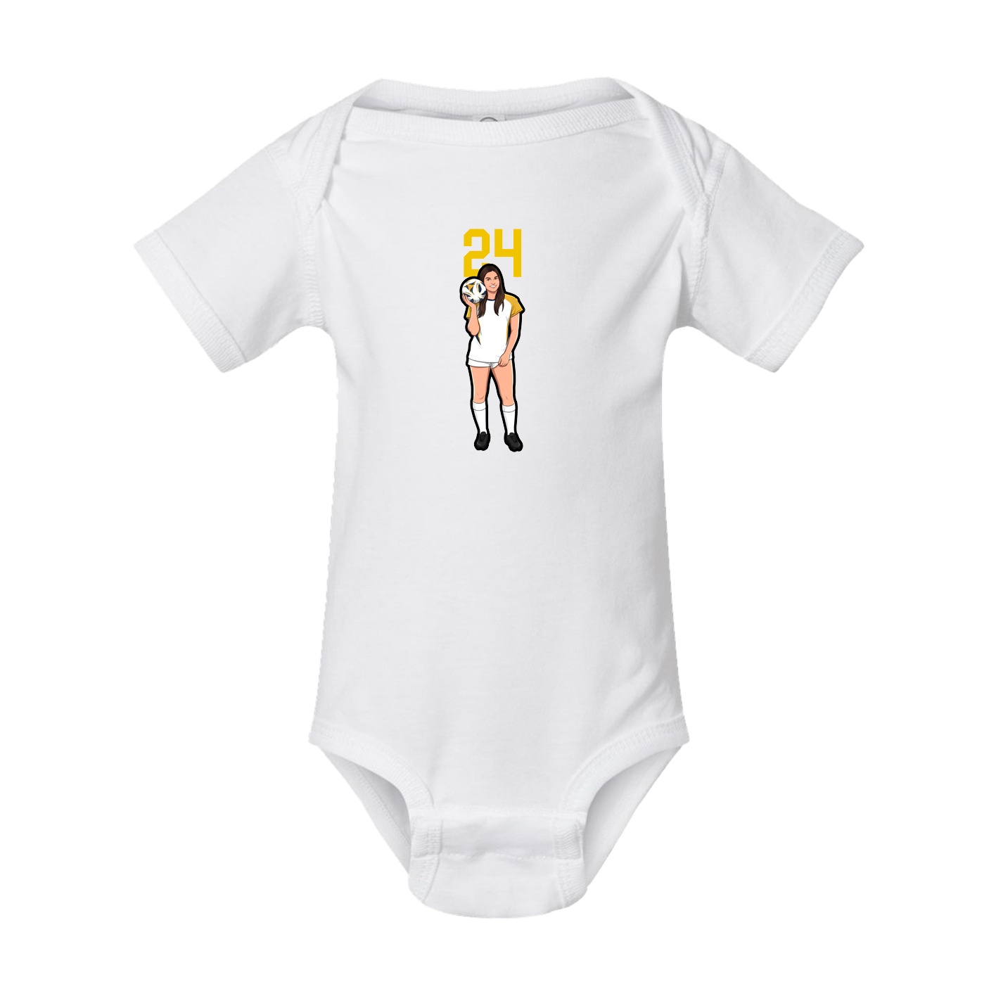 Baby Onesie — Number Top in White