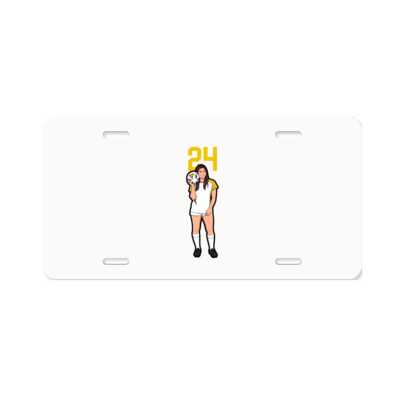 License Plate — Number Top in Classic