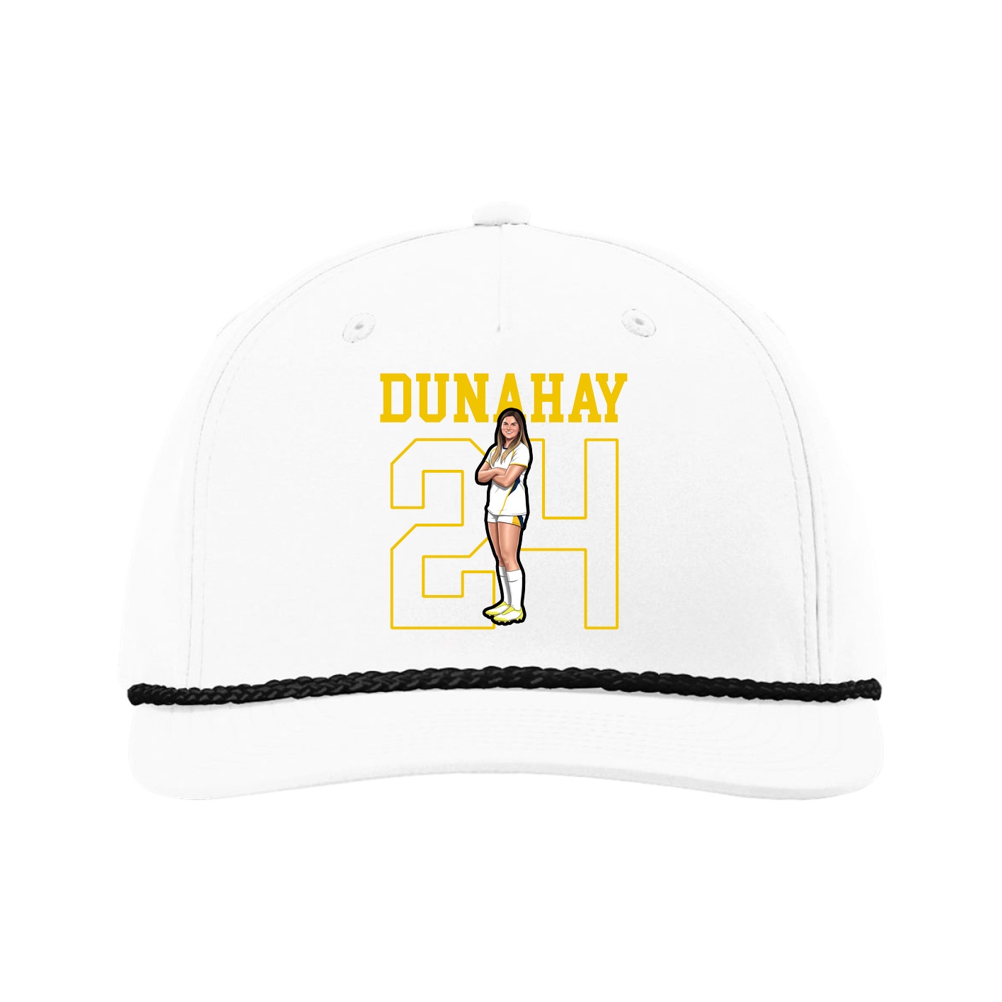 Five-Panel Classic Rope Cap — Shirsey in White