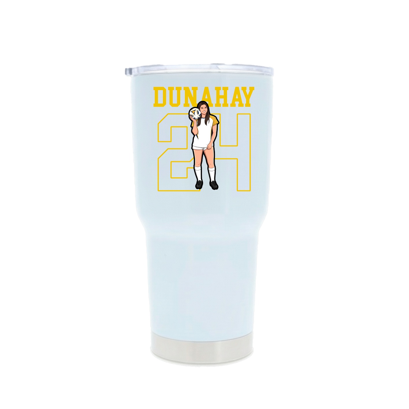 30oz Stainless Steel Tumbler — Shirsey in White