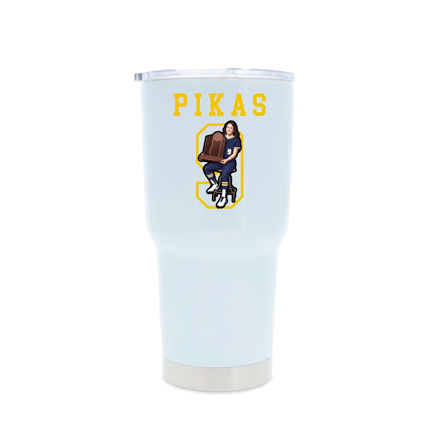 30oz Stainless Steel Tumbler — Shirsey in White