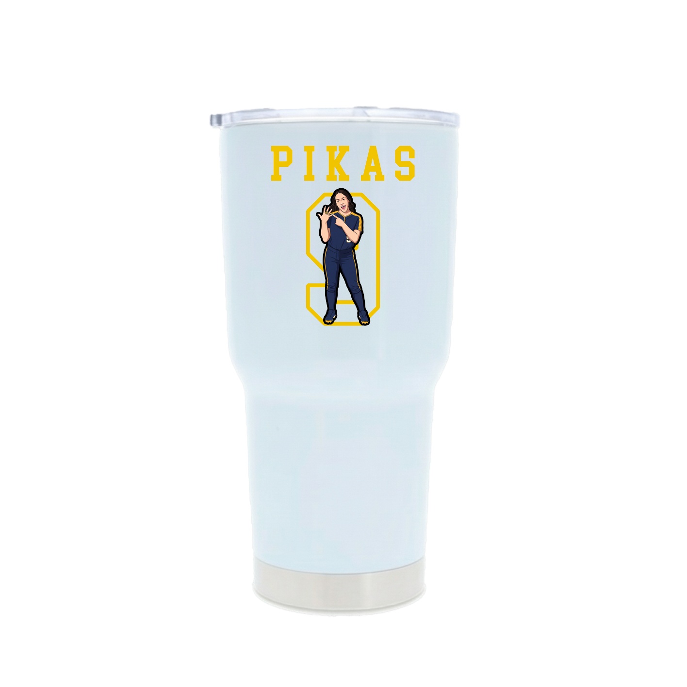 30oz Stainless Steel Tumbler — Shirsey in White
