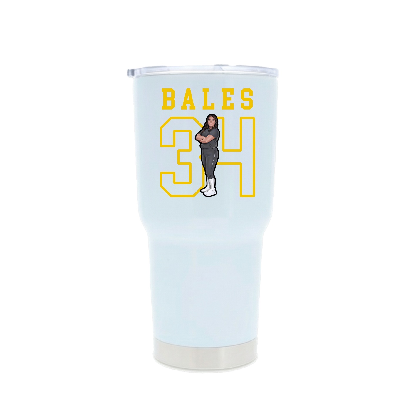 30oz Stainless Steel Tumbler — Shirsey in White