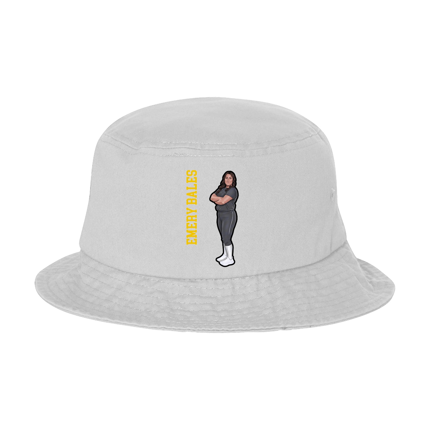 Bucket Cap — Name Vertical in White