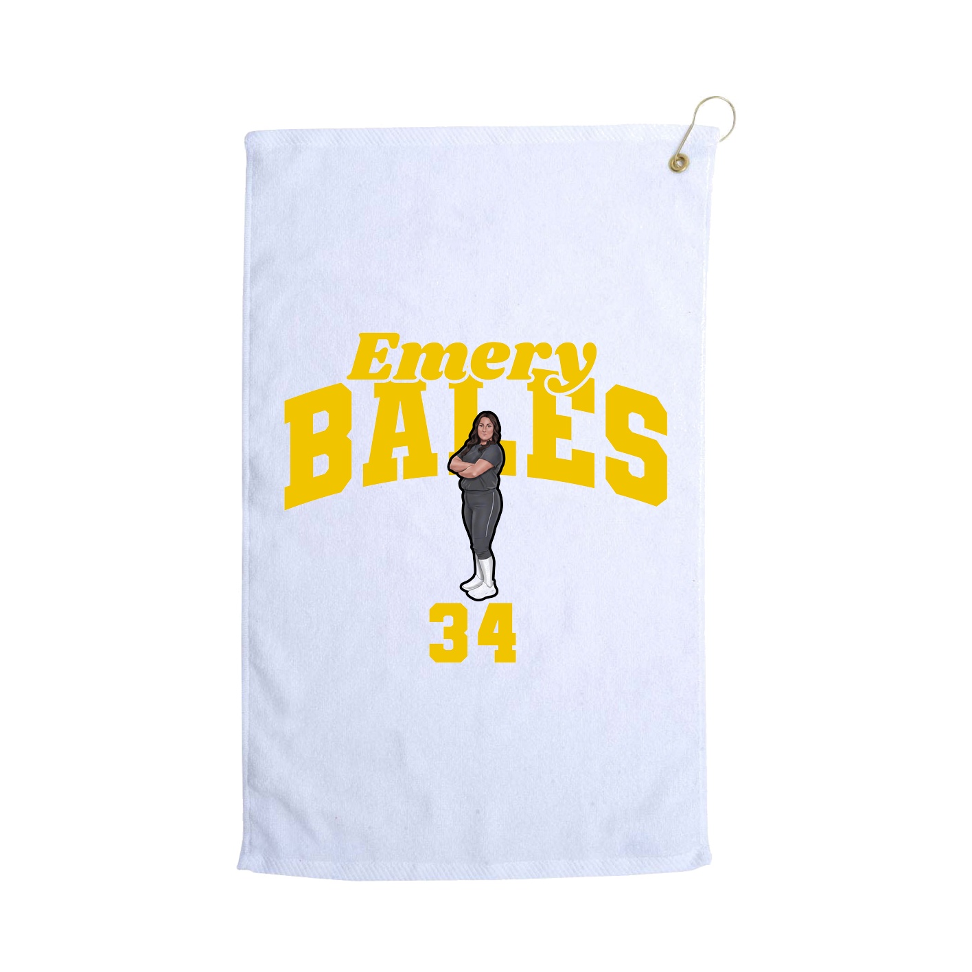 Golf Towel — Signature Arch in White