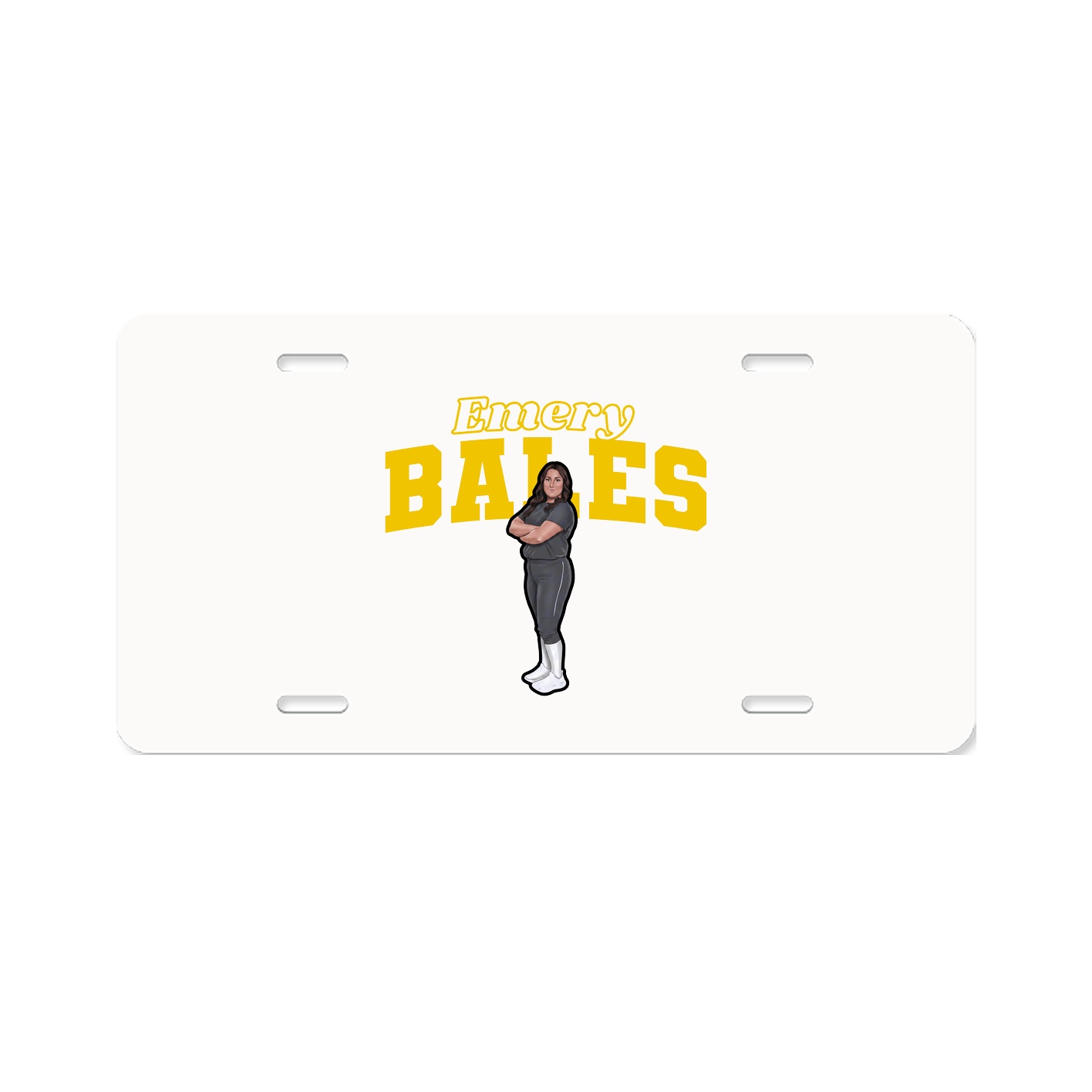 License Plate — Name Arch in Classic
