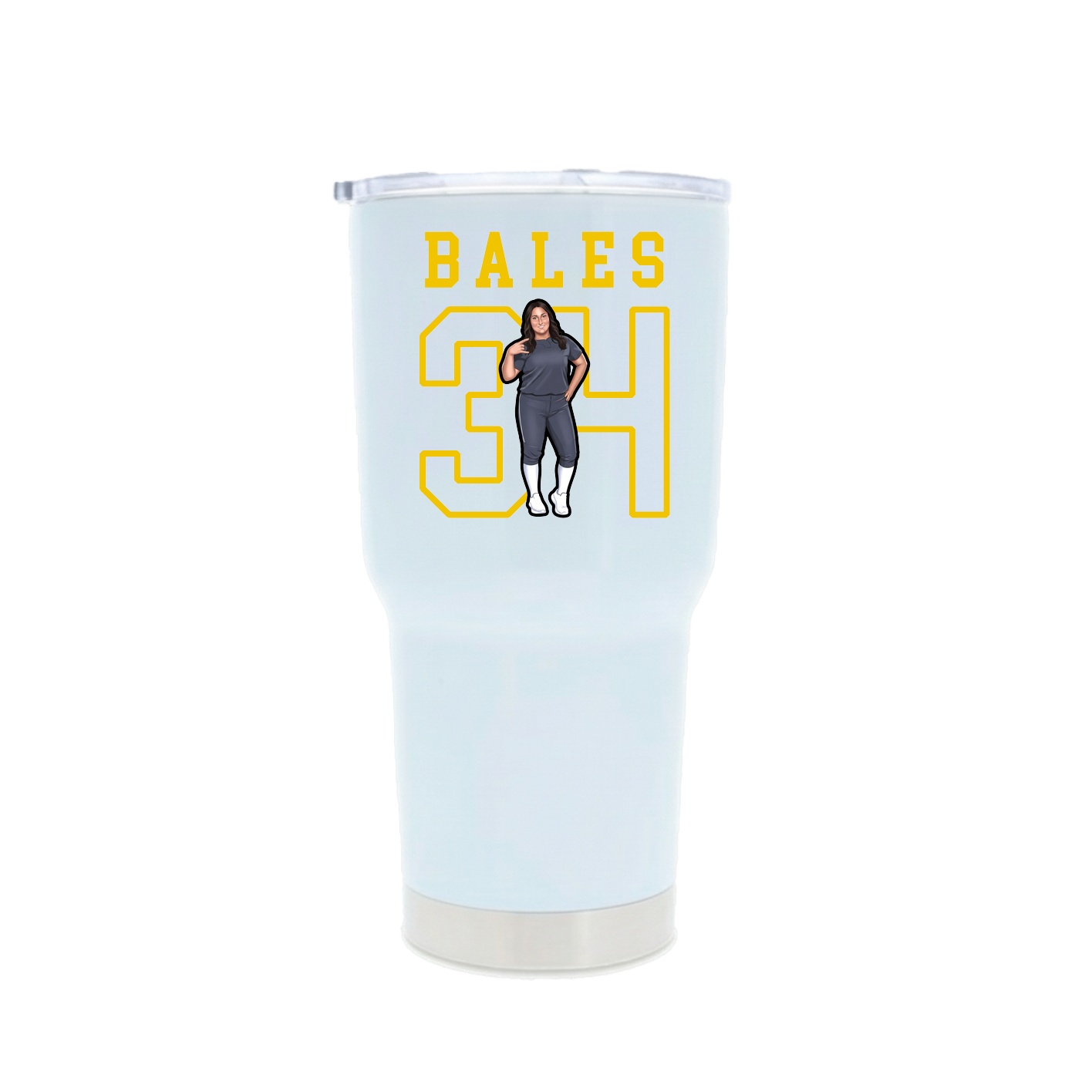 30oz Stainless Steel Tumbler — Shirsey in White