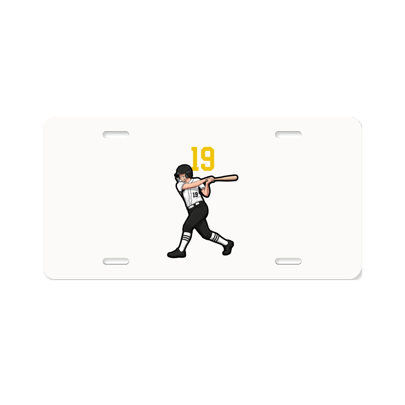 License Plate — Number Top in Classic