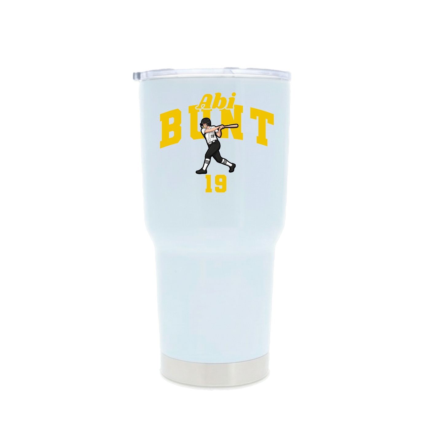 30oz Stainless Steel Tumbler — Signature Arch in White