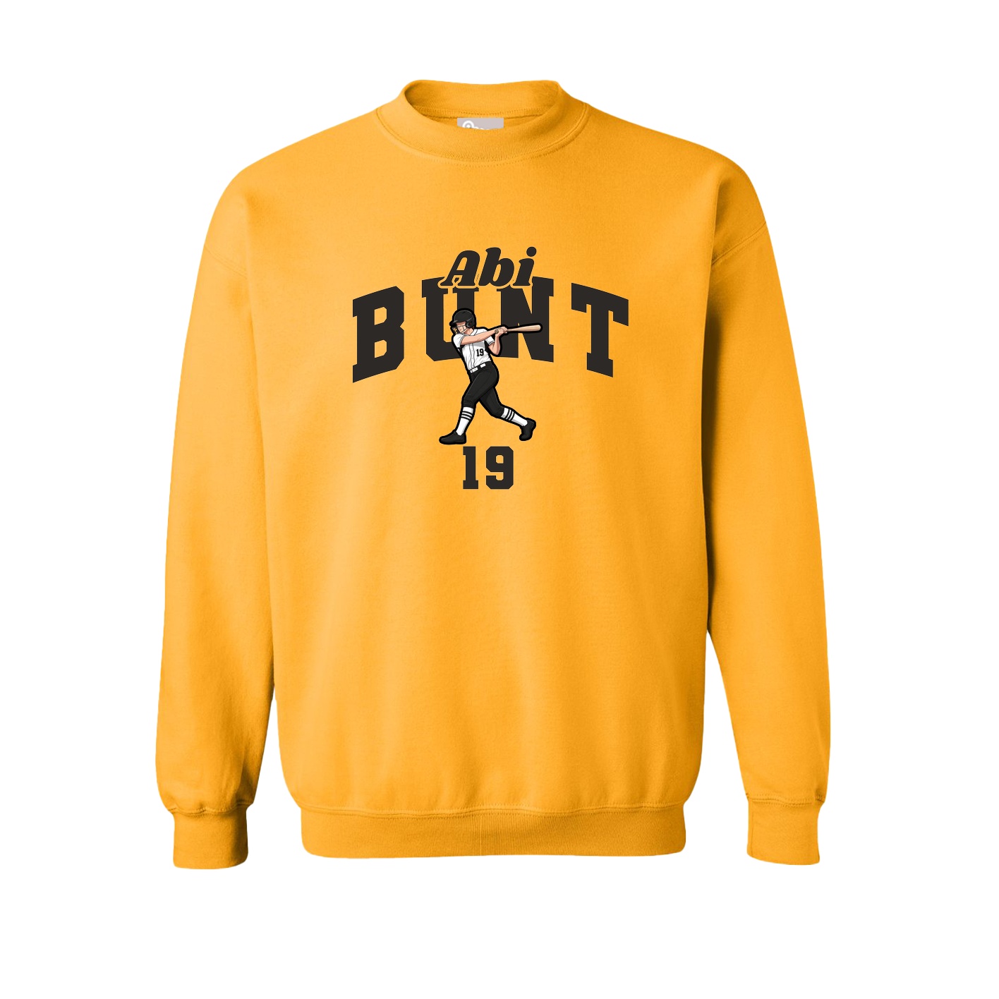 Fleece Crew — Signature Arch in Gold