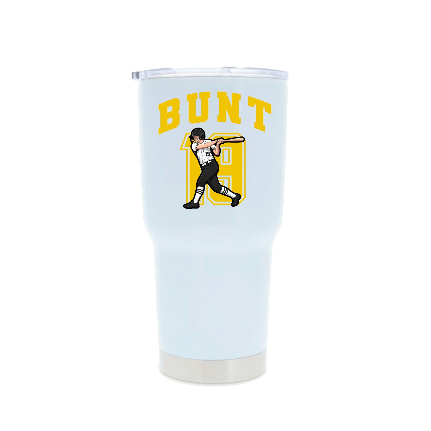 30oz Stainless Steel Tumbler — Number in White