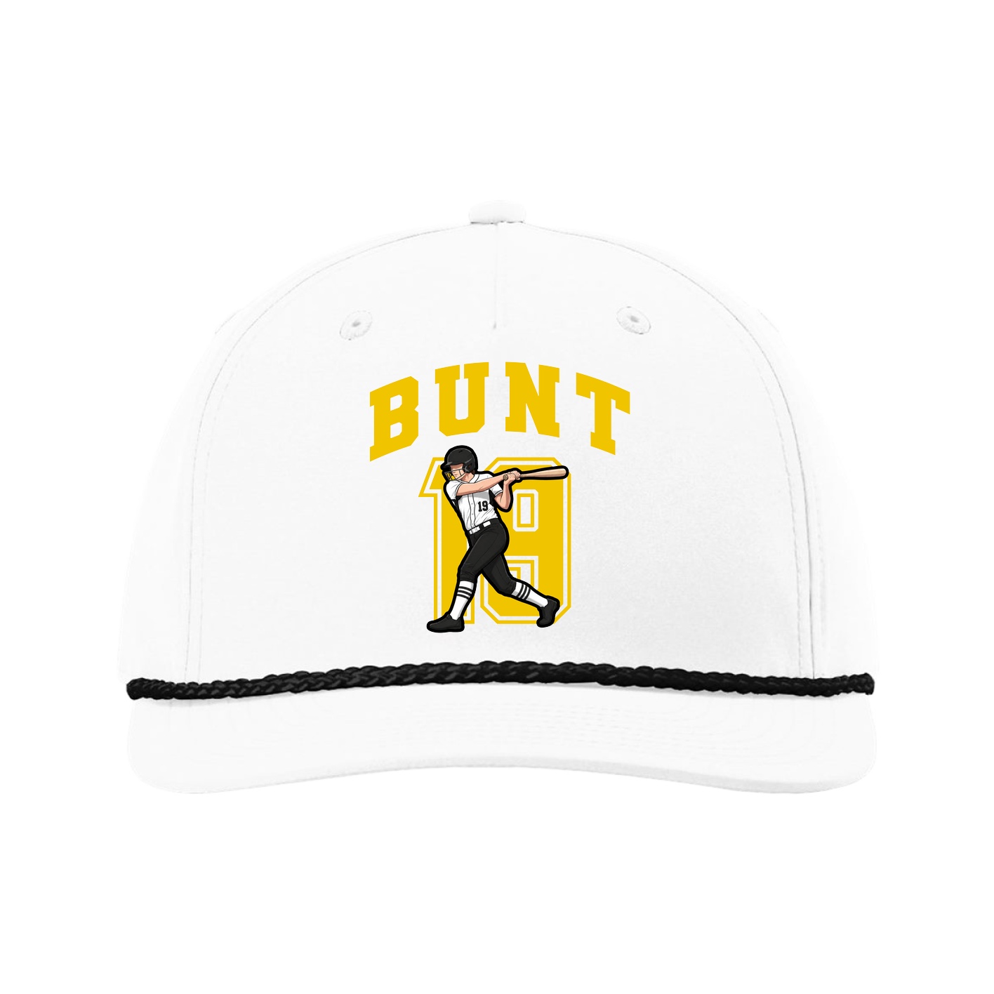 Five-Panel Classic Rope Cap — Number in White