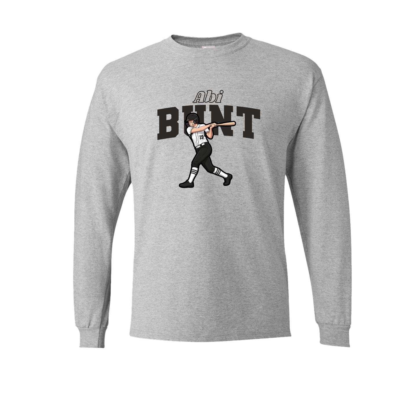 Long Sleeve Tee — Name Arch in Grey