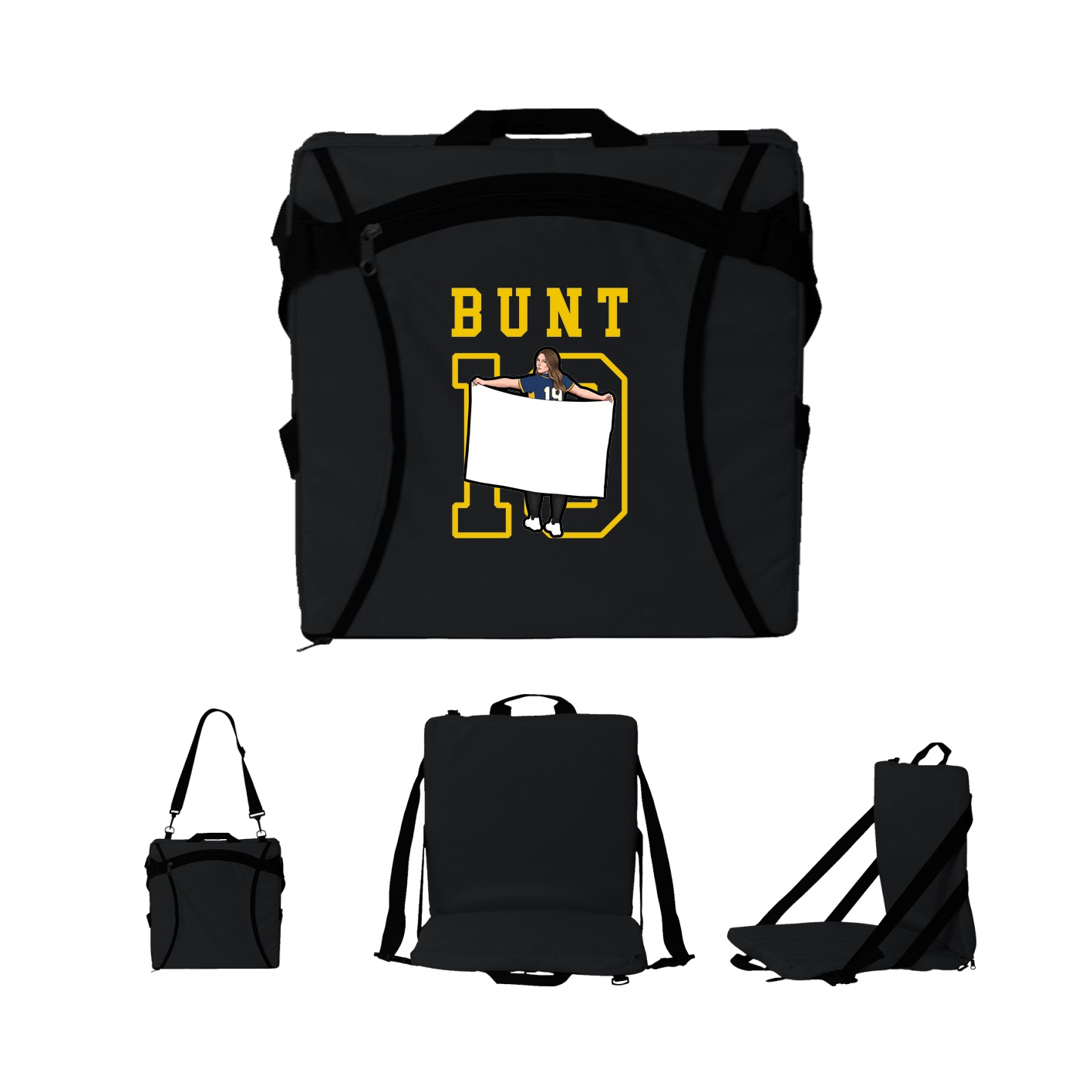 Folding Stadium Seat — Shirsey in Black