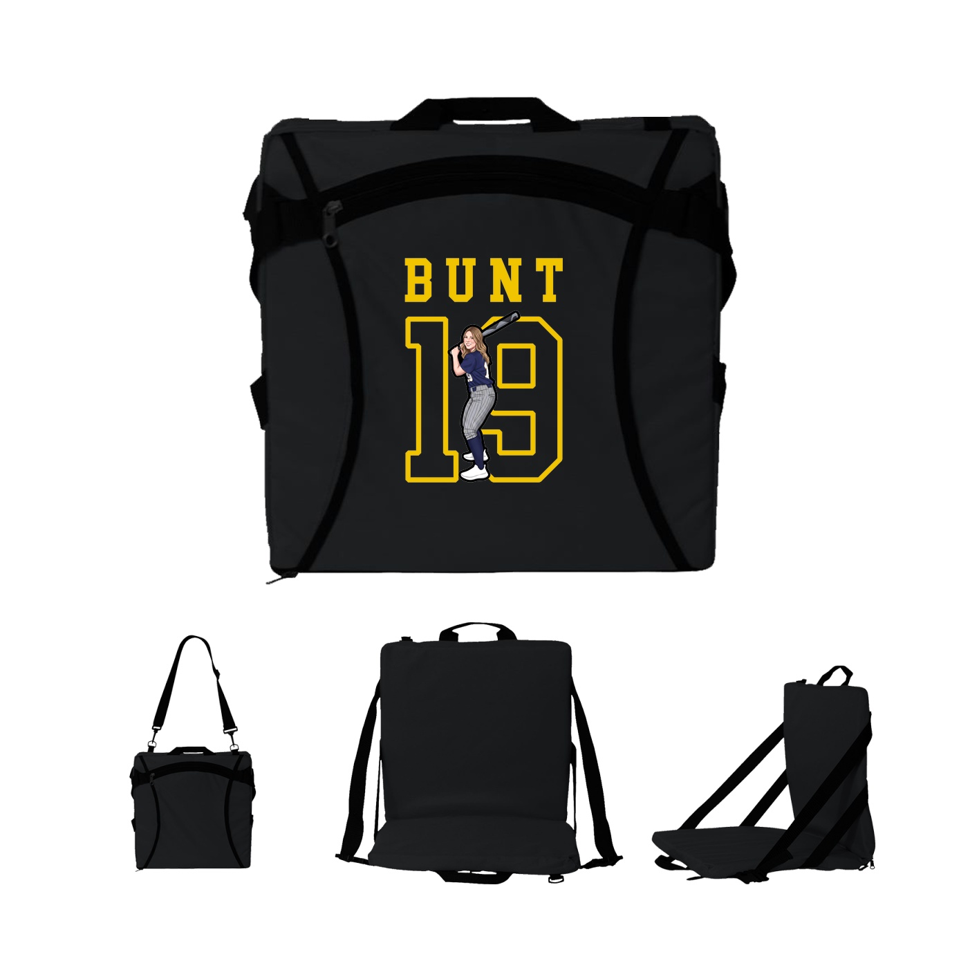 Folding Stadium Seat — Shirsey in Black