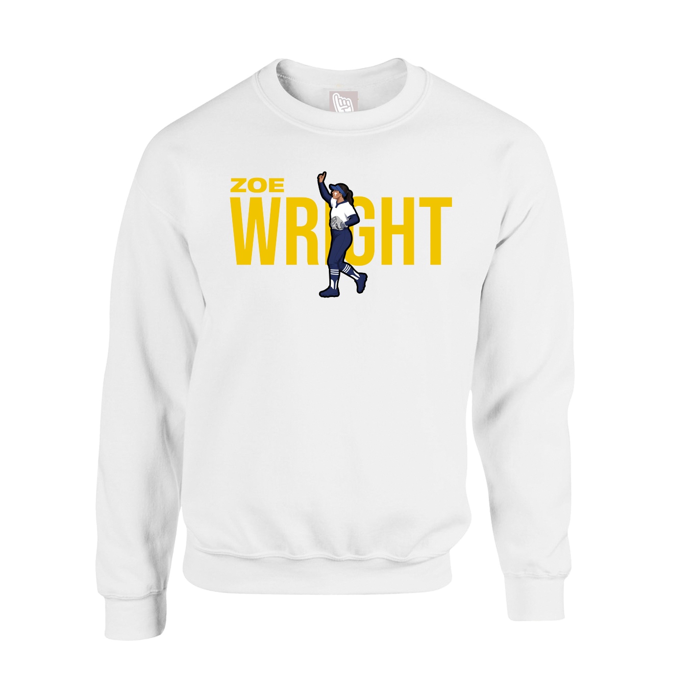 Fleece Crew — Player Name in White