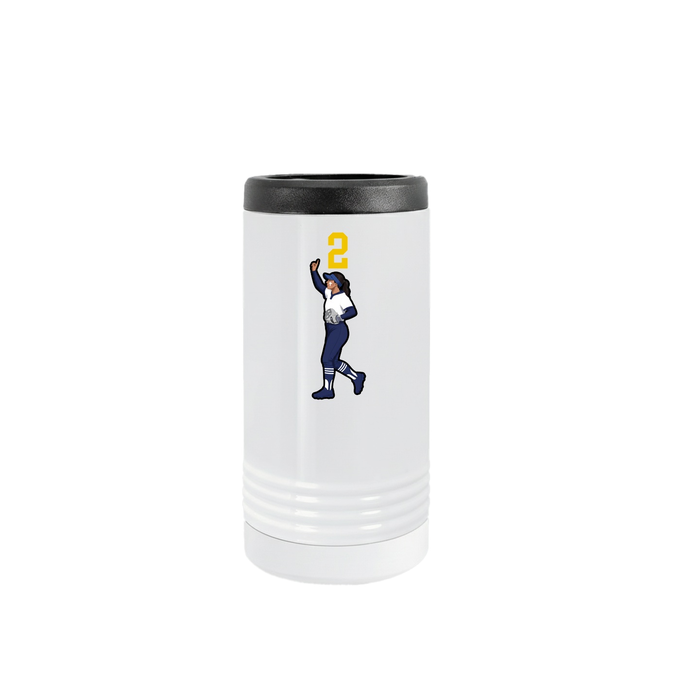 Slim Beverage Holder — Number Top in White