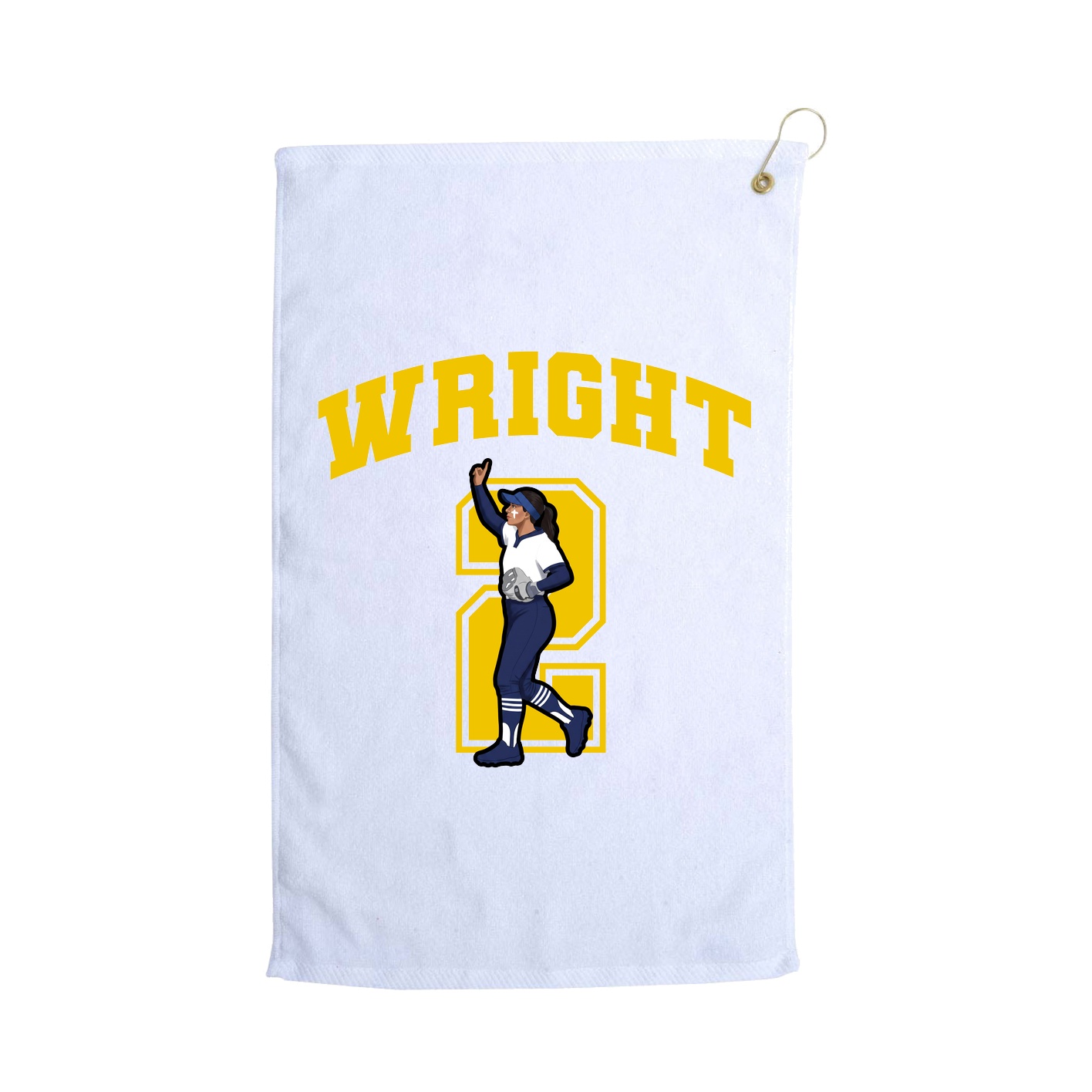 Golf Towel — Number in White