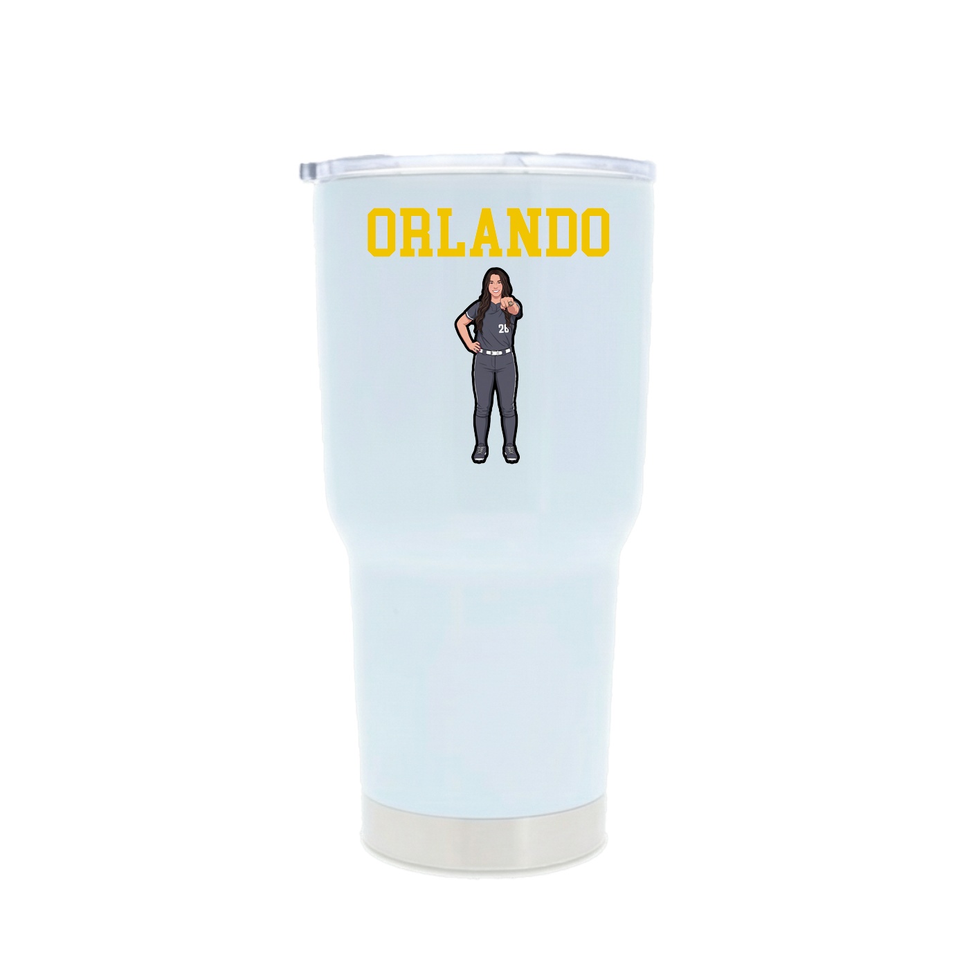 30oz Stainless Steel Tumbler — Shirsey in White