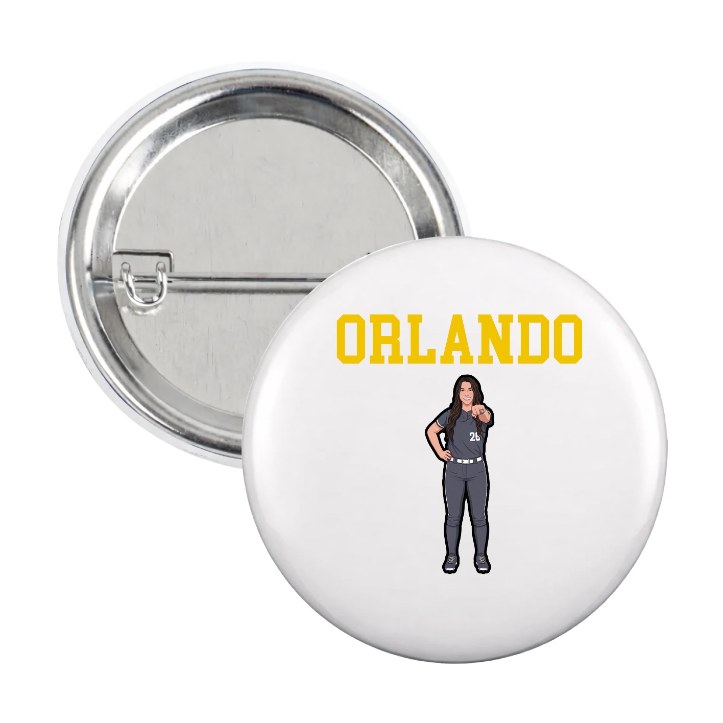 Game Day Button — Shirsey in White