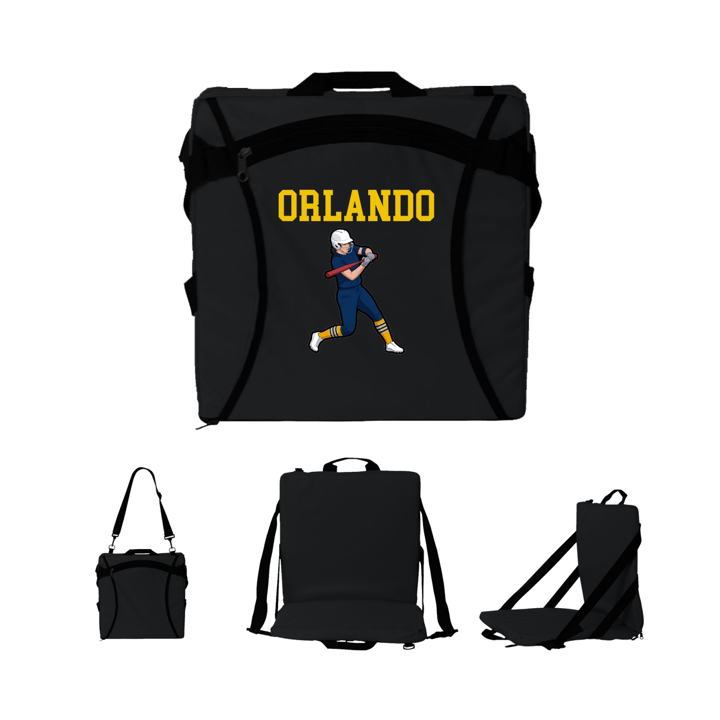 Folding Stadium Seat — Shirsey in Black