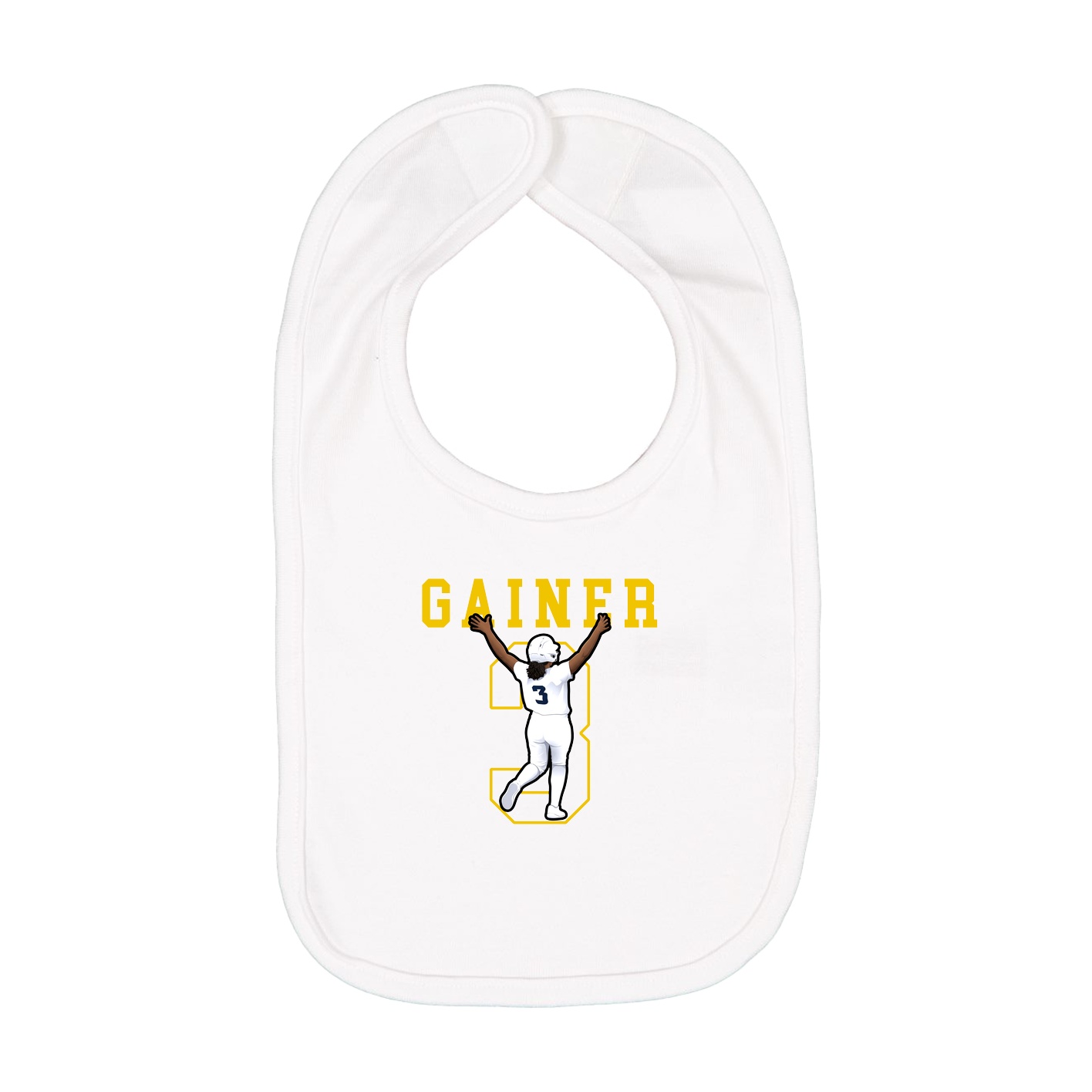 Infant Bib — Shirsey in White