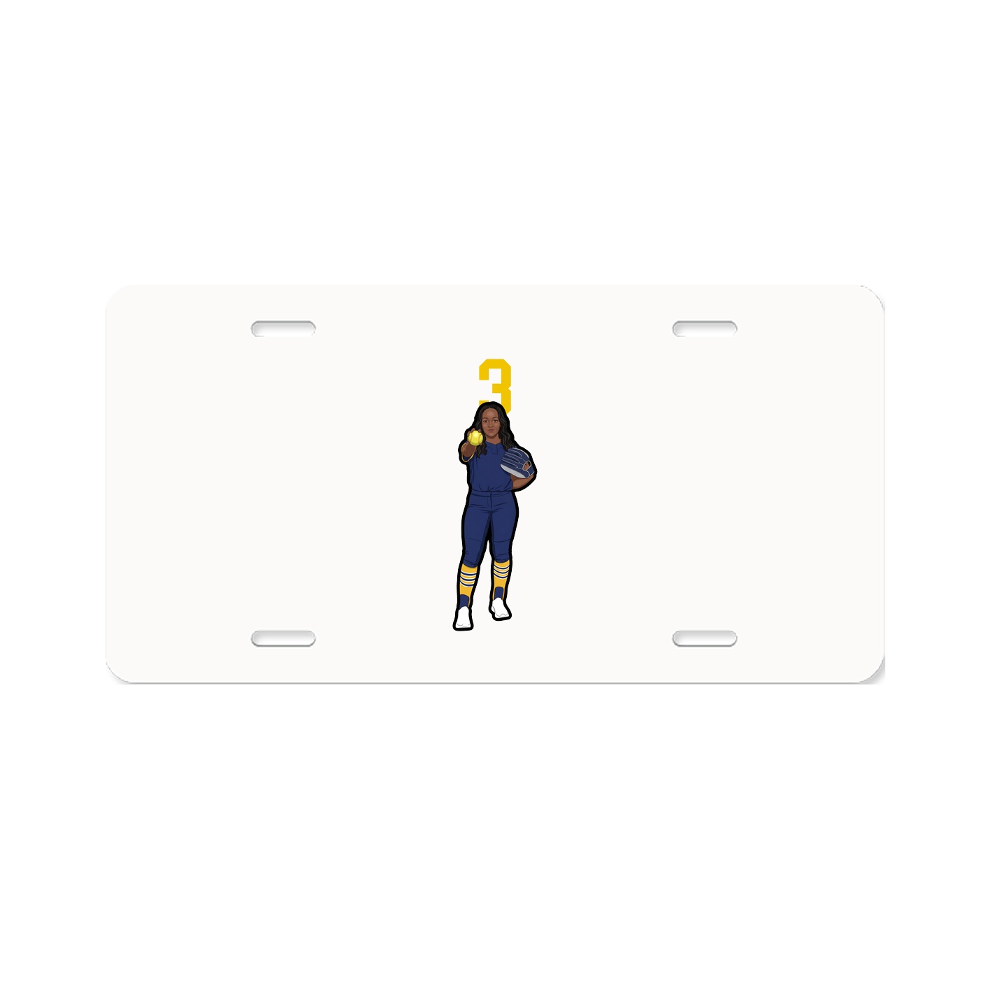 License Plate — Number Top in Classic