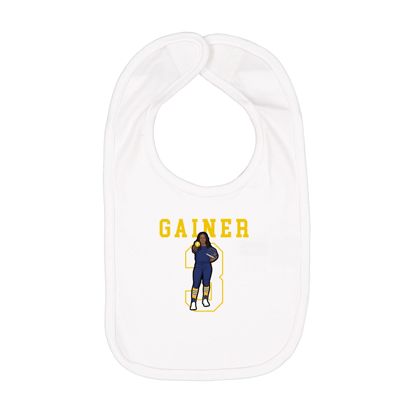 Infant Bib — Shirsey in White