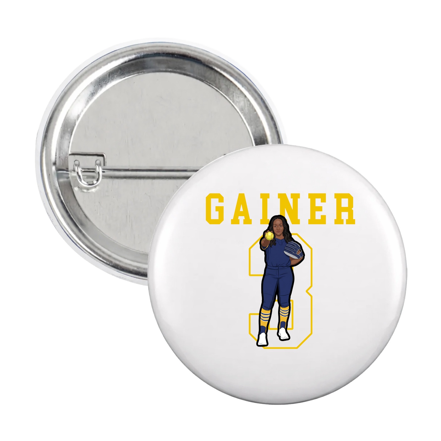 Game Day Button — Shirsey in White