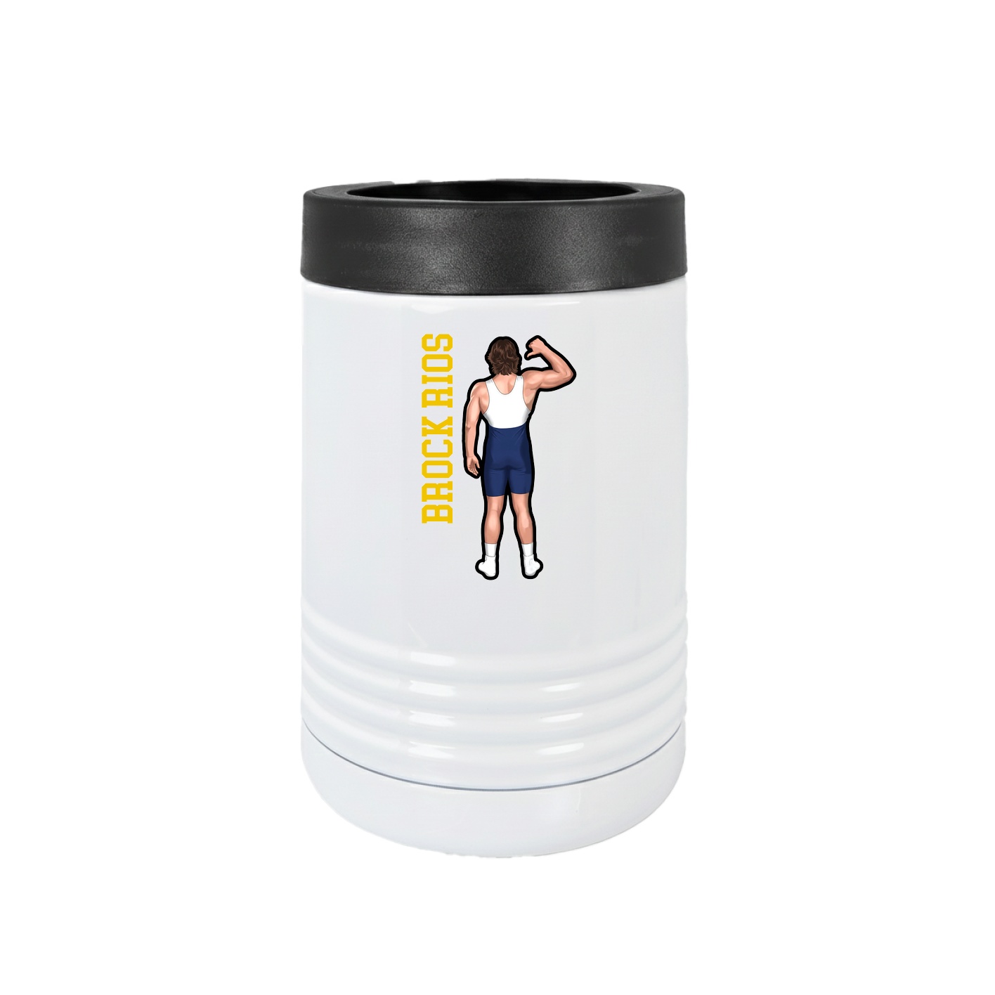 Beverage Holder — Name Vertical in White