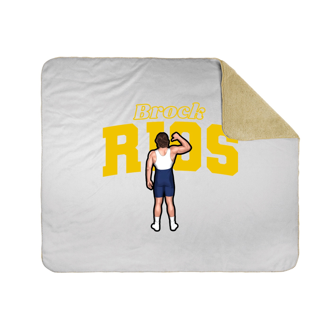 Throw Blanket — Name Arch in White