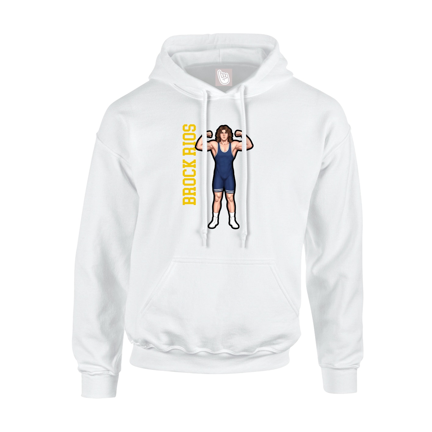 Youth Hoodie — Name Vertical in White