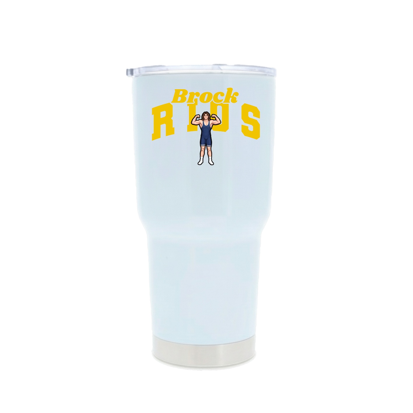 30oz Stainless Steel Tumbler — Signature Arch in White