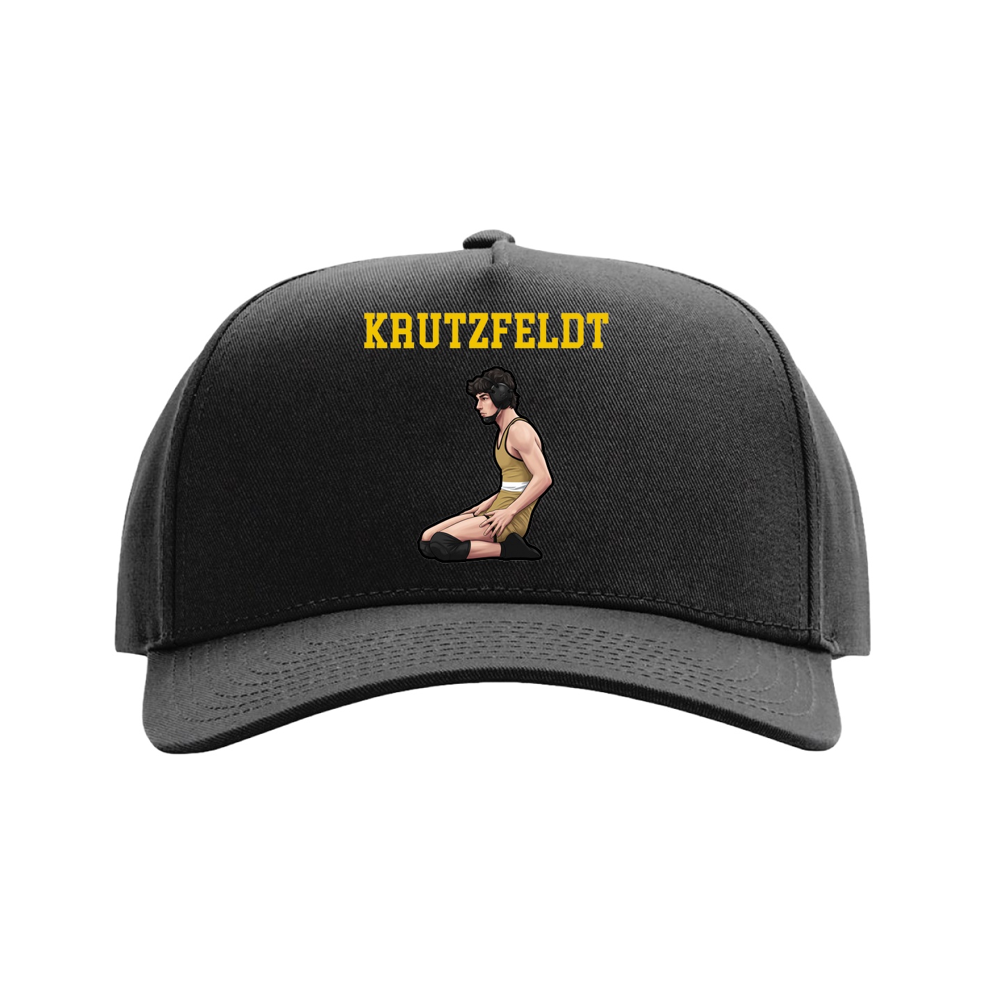 Full Fabric Five-Panel Champ Cap — Shirsey in Black