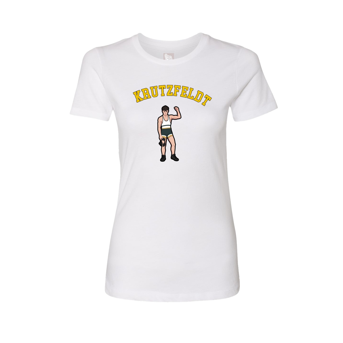 Fitted Women's Tee — Shirsey Arch in White