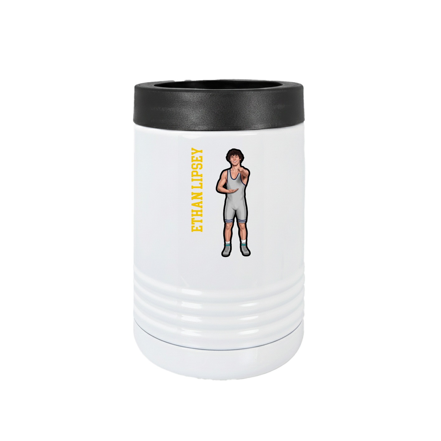Beverage Holder — Name Vertical in White